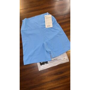 LSKD Elixir Mid Short Tight Azure Blue Women's Size L, 6 in, NEW, NWT